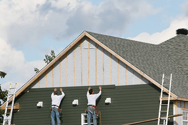 Professional Emergency Siding Repair technician working in National Park, NJ